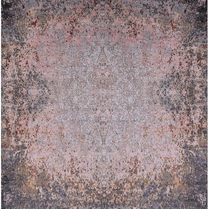 Mid-Century Modern Rosy Brown Pink Oriental Rug, urb2554
