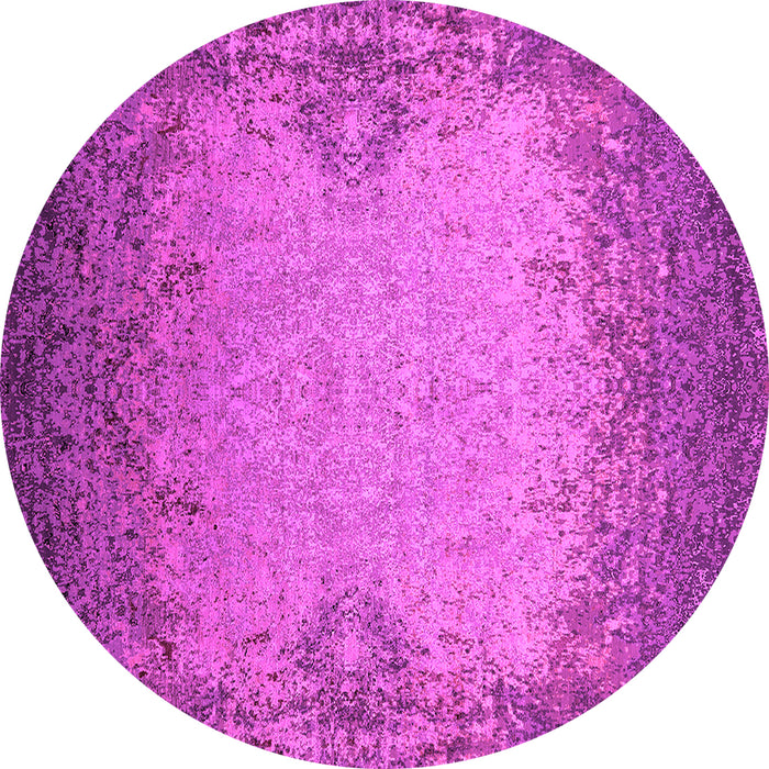 Round Oriental Pink Industrial Rug, urb2554pnk