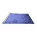 Sideview of Machine Washable Oriental Blue Industrial Rug, wshurb2554blu