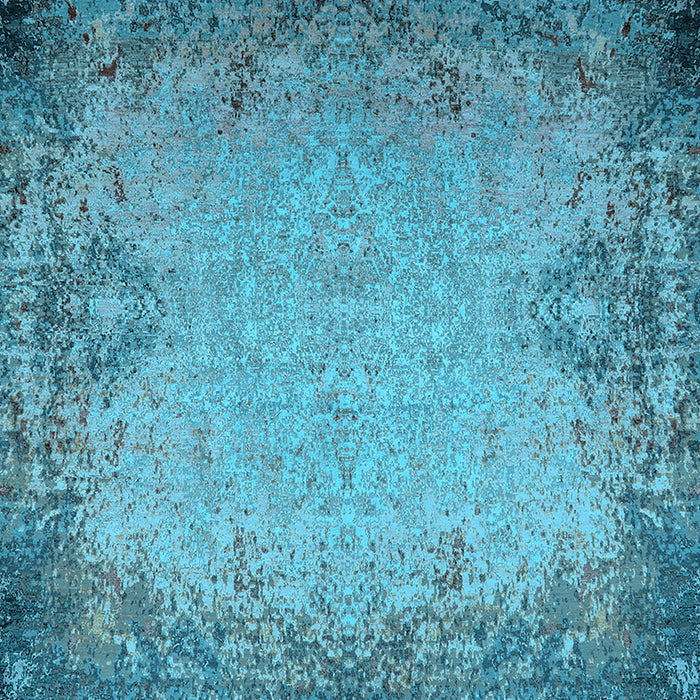 Machine Washable Oriental Light Blue Industrial Rug, wshurb2554lblu