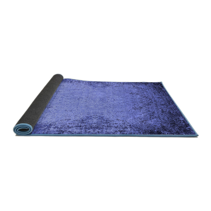 Sideview of Oriental Blue Industrial Rug, urb2554blu