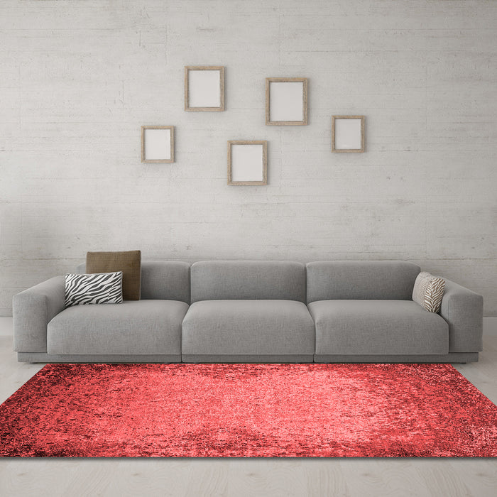 Industrial Red Washable Rugs