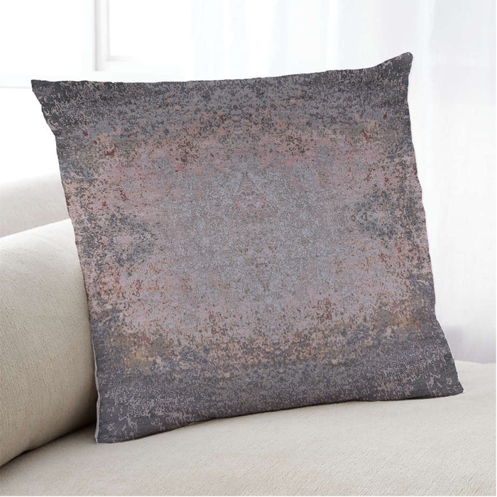 Lifestyle Image of Mid-Century Modern Urban Square Rosy Brown Pink Throw Pillow, 18 inch by 18 inch, pwurb2554
