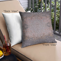 Front View of Mid-Century Modern Urban Square Rosy Brown Pink Throw Pillow, 18 inch by 18 inch, pwurb2554