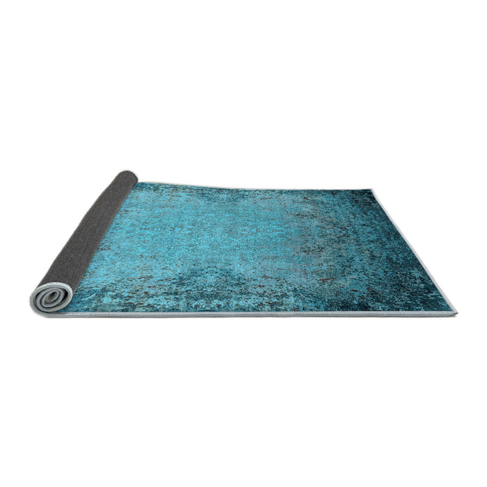 Sideview of Oriental Light Blue Industrial Rug, urb2554lblu