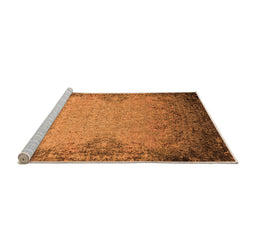 Sideview of Machine Washable Oriental Orange Industrial Area Rugs, wshurb2554org