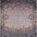 Square Mid-Century Modern Rosy Brown Pink Oriental Rug, urb2554