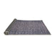 Sideview of Mid-Century Modern Purple Navy Blue Oriental Rug, urb2555