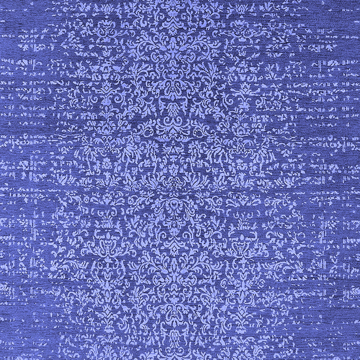 Machine Washable Oriental Blue Industrial Rug, wshurb2555blu