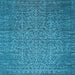 Square Oriental Light Blue Industrial Rug, urb2555lblu