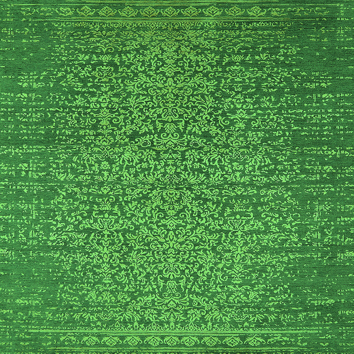 Square Oriental Green Industrial Rug, urb2555grn