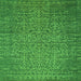 Square Oriental Green Industrial Rug, urb2555grn