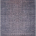 Square Machine Washable Industrial Modern Purple Navy Blue Rug, wshurb2555