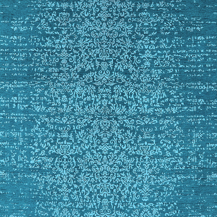 Machine Washable Oriental Light Blue Industrial Rug, wshurb2555lblu