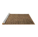 Sideview of Machine Washable Oriental Brown Industrial Rug, wshurb2555brn