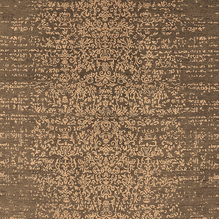 Machine Washable Oriental Brown Industrial Rug, wshurb2555brn