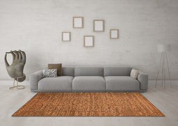 Machine Washable Oriental Orange Industrial Area Rugs in a Living Room, wshurb2555org
