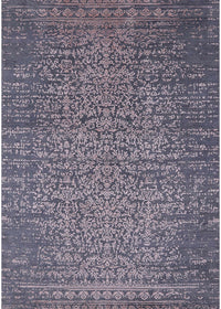 Machine Washable Industrial Modern Purple Navy Blue Rug, wshurb2555