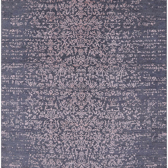 Machine Washable Industrial Modern Purple Navy Blue Rug, wshurb2555