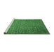 Sideview of Machine Washable Oriental Emerald Green Industrial Area Rugs, wshurb2555emgrn