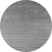 Round Machine Washable Oriental Gray Industrial Rug, wshurb2556gry