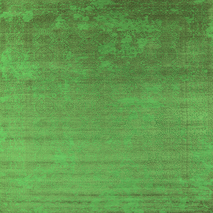 Square Oriental Green Industrial Rug, urb2556grn