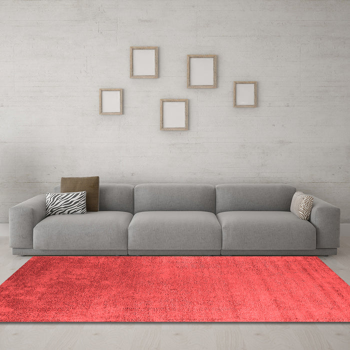 Industrial Red Washable Rugs