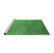 Sideview of Machine Washable Oriental Emerald Green Industrial Area Rugs, wshurb2556emgrn