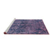 Sideview of Machine Washable Industrial Modern Dark Slate Blue Purple Rug, wshurb2557