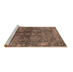 Sideview of Machine Washable Oriental Brown Industrial Rug, wshurb2557brn