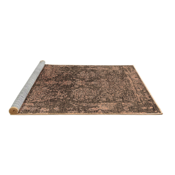 Sideview of Machine Washable Oriental Brown Industrial Rug, wshurb2557brn