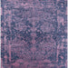 Square Machine Washable Industrial Modern Dark Slate Blue Purple Rug, wshurb2557