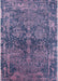 Mid-Century Modern Dark Slate Blue Purple Oriental Rug, urb2557