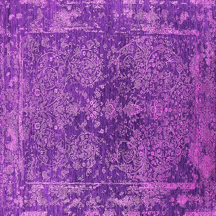 Square Machine Washable Oriental Pink Industrial Rug, wshurb2557pnk