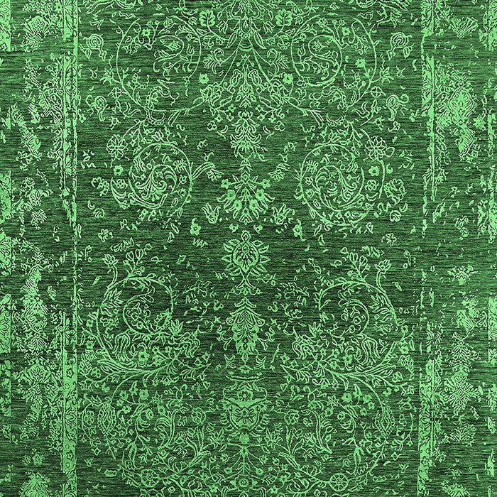 Oriental Emerald Green Industrial Rug, urb2557emgrn