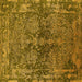 Square Oriental Yellow Industrial Rug, urb2557yw