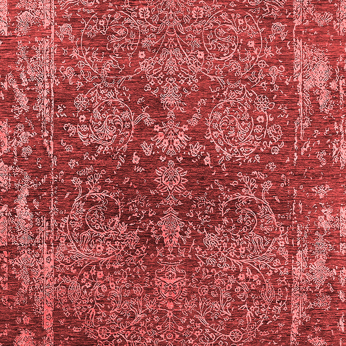 Machine Washable Oriental Red Industrial Rug, wshurb2557red