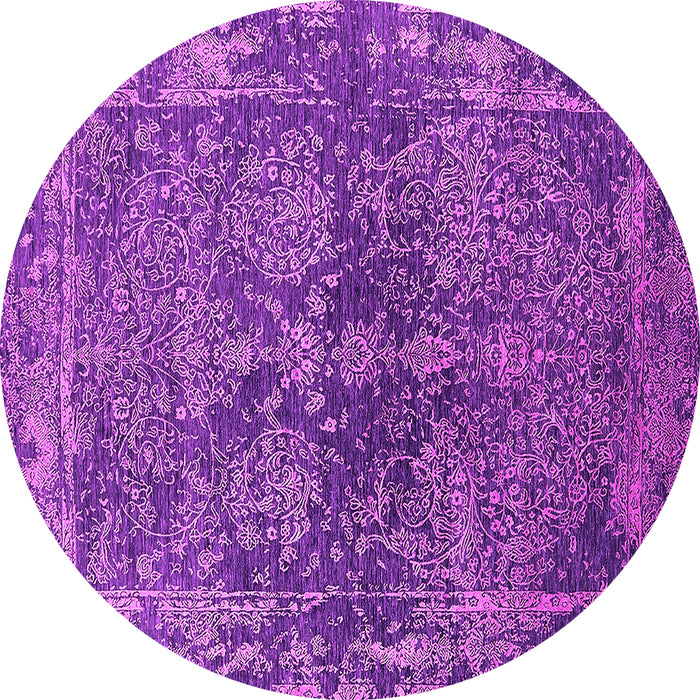 Round Oriental Pink Industrial Rug, urb2557pnk