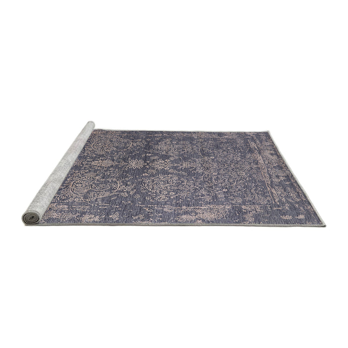 Sideview of Machine Washable Industrial Modern Rosy Brown Pink Rug, wshurb2558