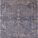 Square Mid-Century Modern Rosy Brown Pink Oriental Rug, urb2558