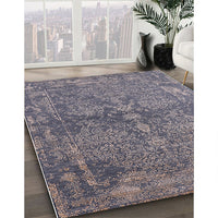 Mid-Century Modern Rosy Brown Pink Oriental Rug, urb2558