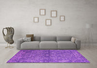 Machine Washable Oriental Purple Industrial Rug, wshurb2558pur