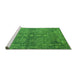 Sideview of Machine Washable Oriental Green Industrial Area Rugs, wshurb2558grn