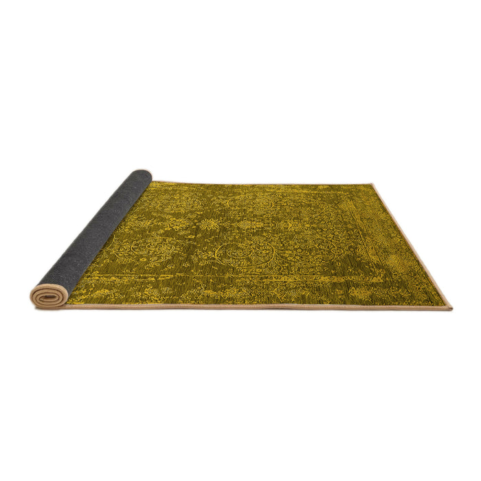 Sideview of Oriental Yellow Industrial Rug, urb2558yw