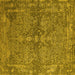 Square Oriental Yellow Industrial Rug, urb2558yw