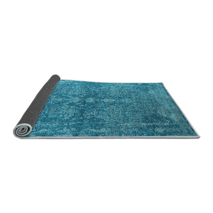 Sideview of Oriental Light Blue Industrial Rug, urb2558lblu