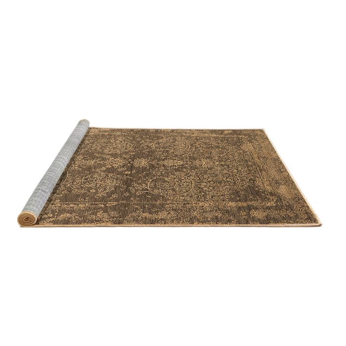 Sideview of Machine Washable Oriental Brown Industrial Rug, wshurb2558brn