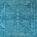 Square Oriental Light Blue Industrial Rug, urb2558lblu