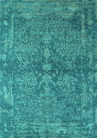 Oriental Turquoise Industrial Rug, urb2558turq