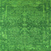 Square Oriental Green Industrial Rug, urb2558grn